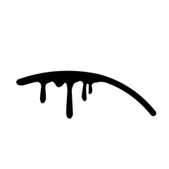 Curve Line Stroke With Drips 