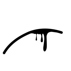 Curve Line Stroke With Drips 