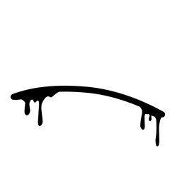 Curve Line Stroke With Drips 
