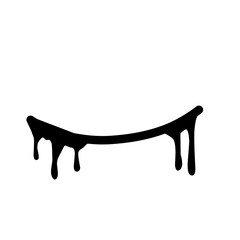 Curve Line Stroke With Drips 