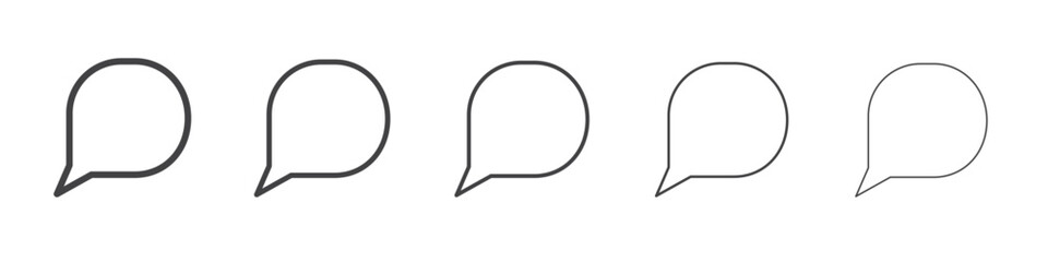 Comment icon outline ilustration vector symbol