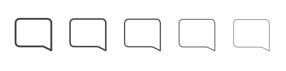 Naklejka premium Comment icon outline ilustration vector symbol