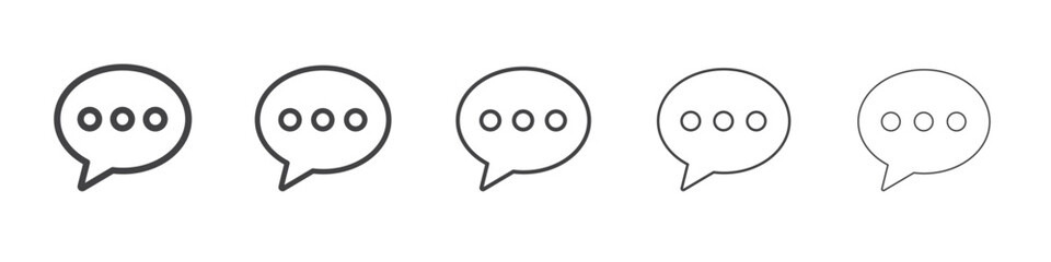 Obraz premium Comment icon outline ilustration vector symbol