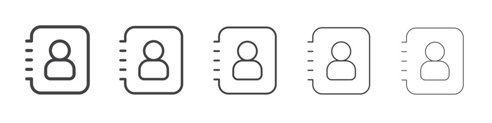 Contact icon outline ilustration vector symbol