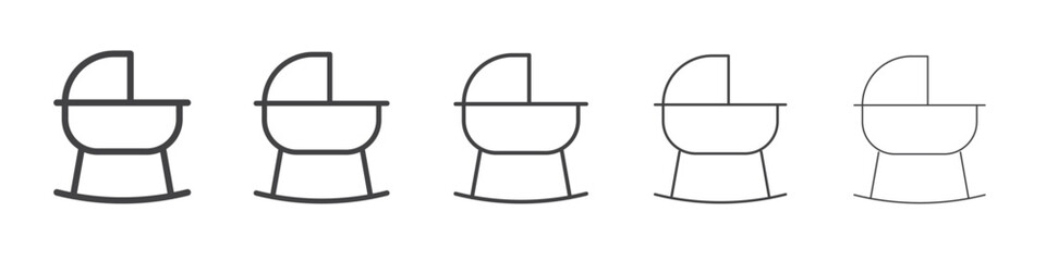 Cradle icon outline ilustration vector symbol