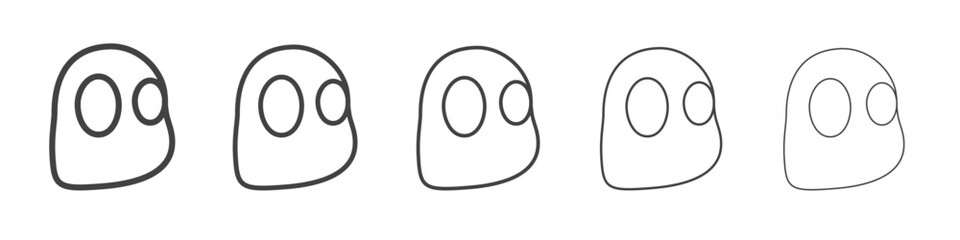 Cyber ghost icon outline ilustration vector symbol