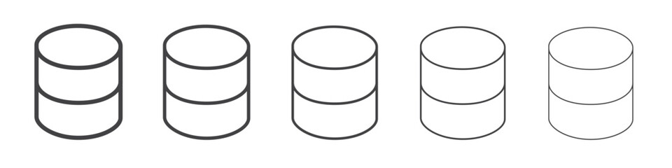 Database icon outline ilustration vector symbol