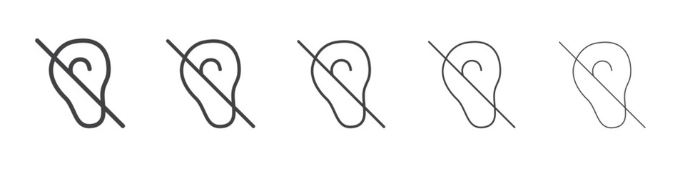 Deaf icon outline ilustration vector symbol