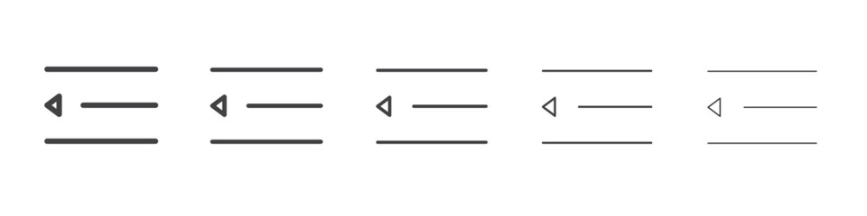 Dedent icon outline ilustration vector symbol