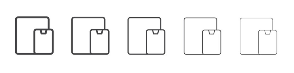 Devices icon outline ilustration vector symbol