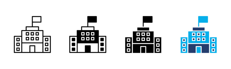 School icon sheet multiple style collection