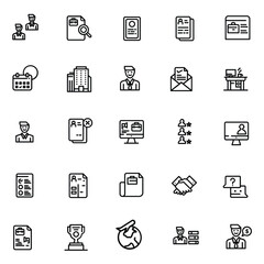  jobs and contract line icon vector icon