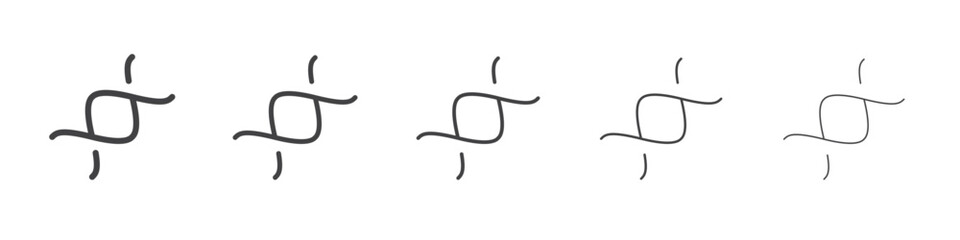 DNA icon outline ilustration vector symbol