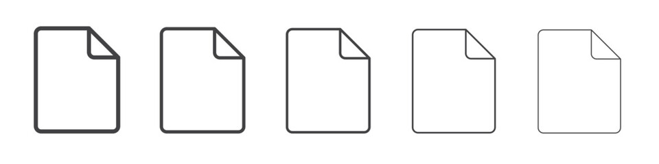 Document icon outline ilustration vector symbol