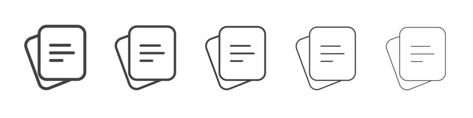 Document stack icon outline ilustration vector symbol