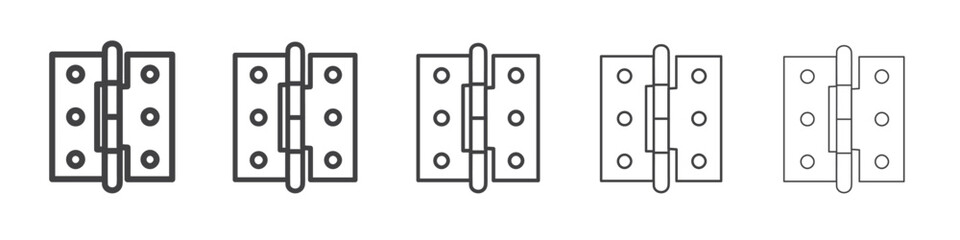 Door hinge icon outline ilustration vector symbol