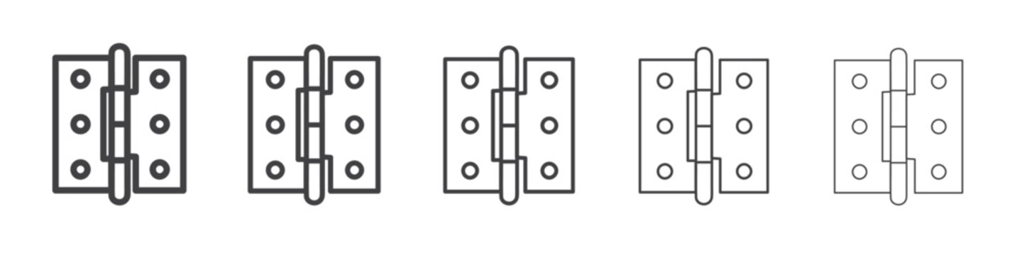 Door hinge icon outline ilustration vector symbol