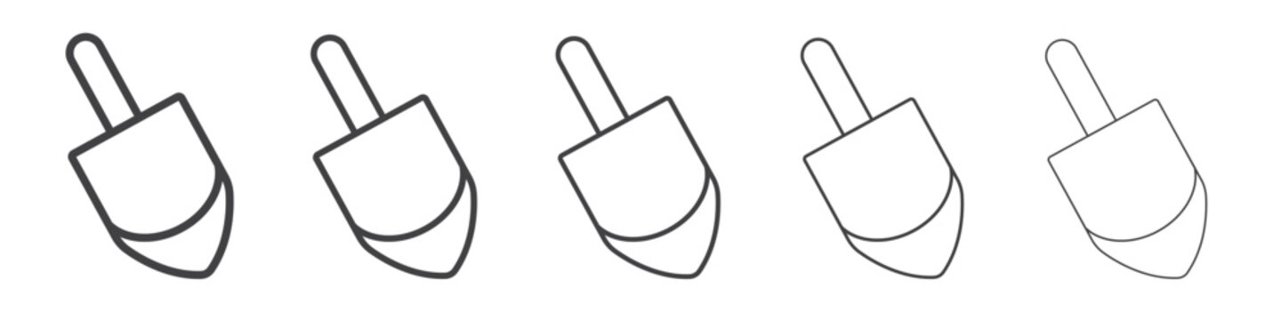 dreidel icon outline ilustration vector symbol