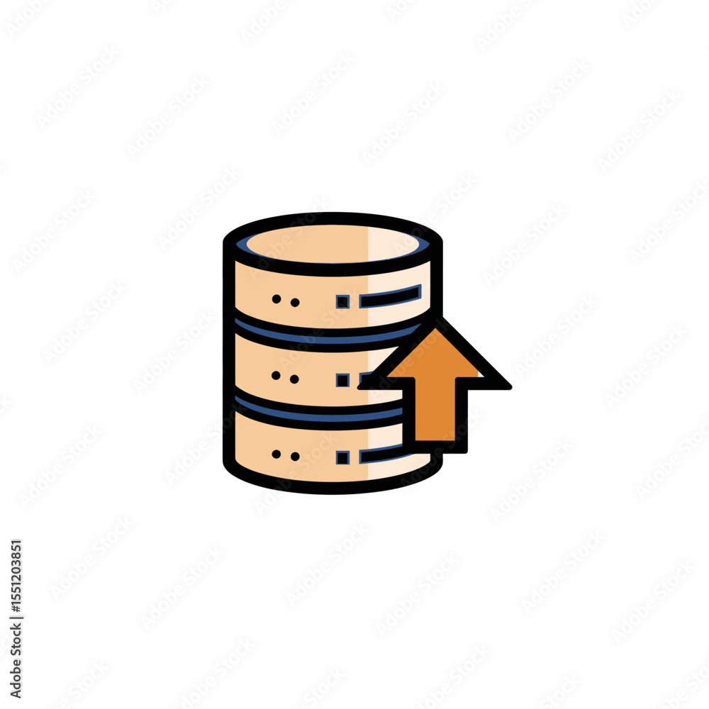 Poster data stack elevates information in simple white background interface graphic