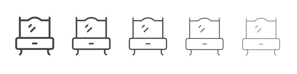 Fototapeta premium Dressing table icon outline ilustration vector symbol