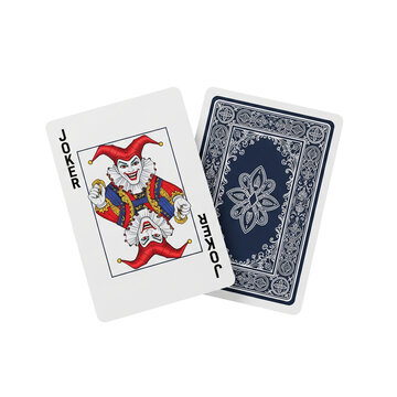 Joker playing card isolated on transparent background