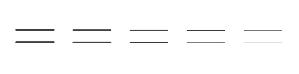 Equal icon outline ilustration vector symbol