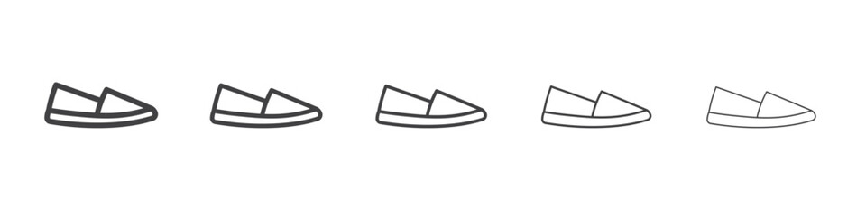 Espadrille icon outline ilustration vector symbol
