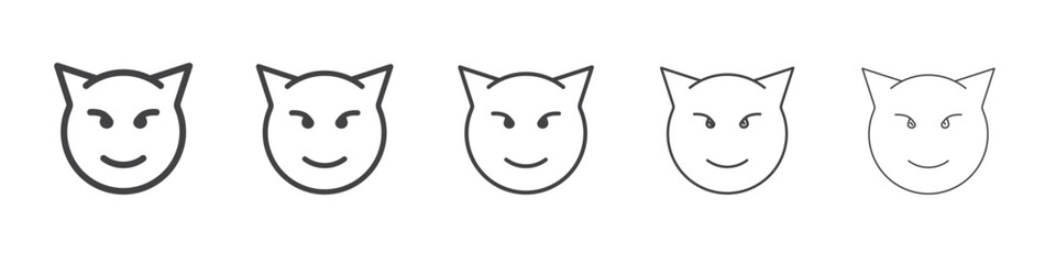 Evil icon outline ilustration vector symbol