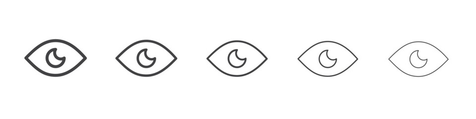 eye icon outline ilustration vector symbol