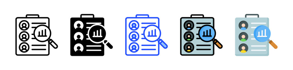 Performance Review Icon Collection With Multiple Styles