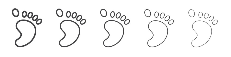 Feet icon outline ilustration vector symbol