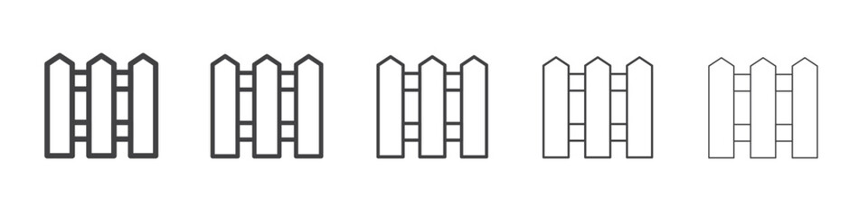 Fence icon outline ilustration vector symbol