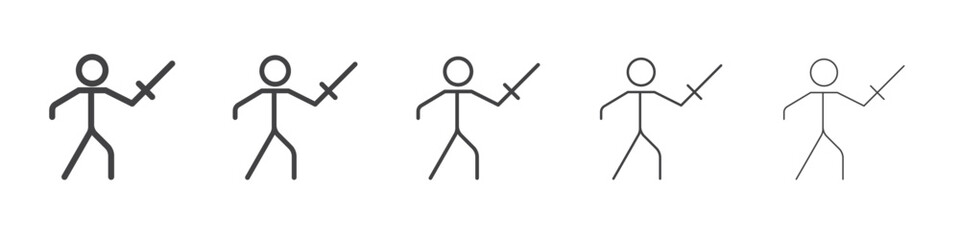 Fencing icon outline ilustration vector symbol