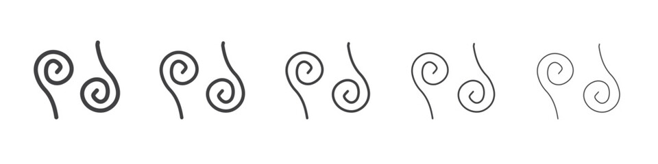 fiddleheads icon outline ilustration vector symbol