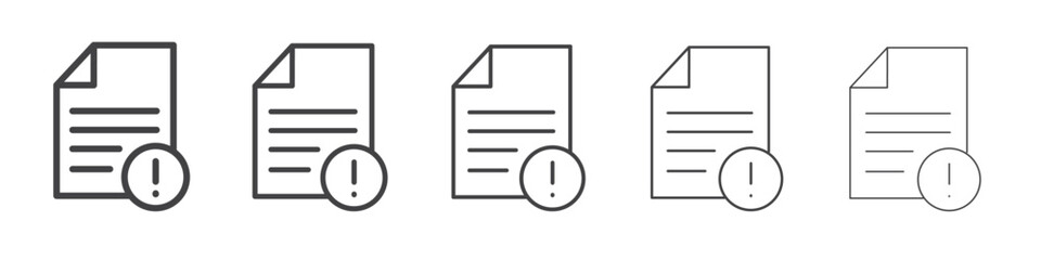 File error icon outline ilustration vector symbol