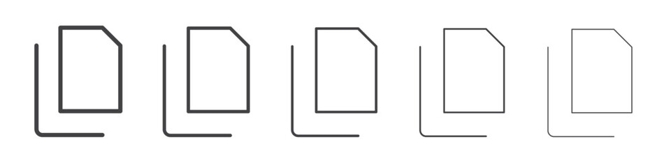 File copy icon outline ilustration vector symbol