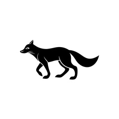 running andean fox silhouette vector illustration .svg