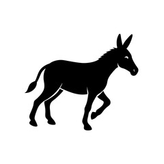 running mule silhouette vector illustration