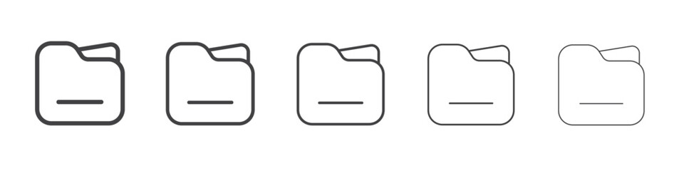 Folder icon outline ilustration vector symbol