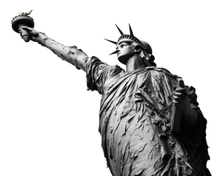 PNG Statue of liberty landmark attraction sculpture. - Powered by Adobe