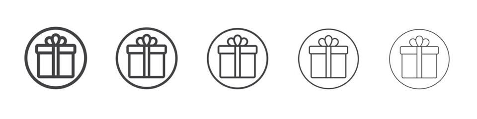 Free gift icon outline ilustration vector symbol