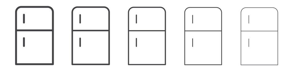 Fridge icon outline ilustration vector symbol