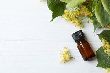 Essential oil with fragrant linden - beauty treatment