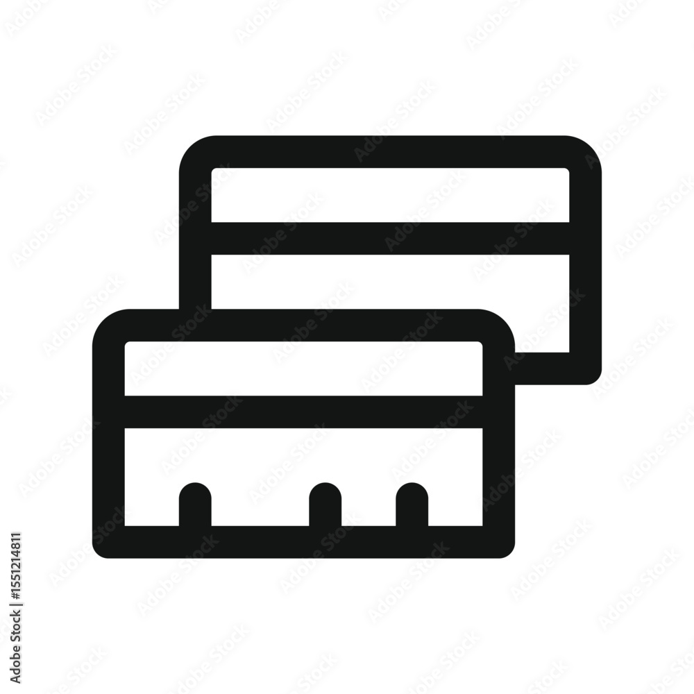 Poster Ram kit UI icon, DDR memory modules simple line user interface vector symbol