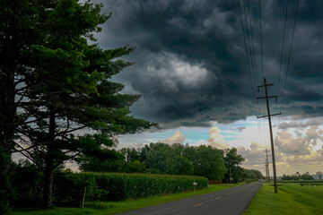 Storm clouds and sunsets over Illinois