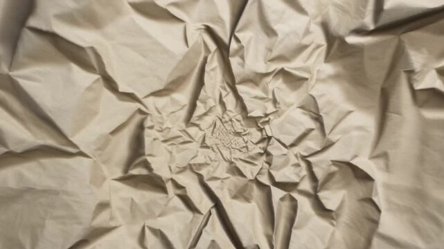 Animated Crinkled Paper Texture Loop, Aged Look with Soft Creases and Folds, Subtle Movement, Gentle Shadows, Neutral Background, Realistic, Detailed Paper Animation