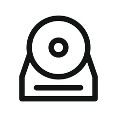 CD drive UI icon, cd rom simple line user interface vector symbol