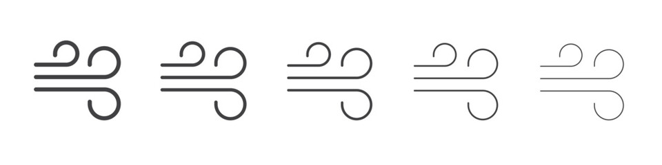 gust icon outline ilustration vector symbol