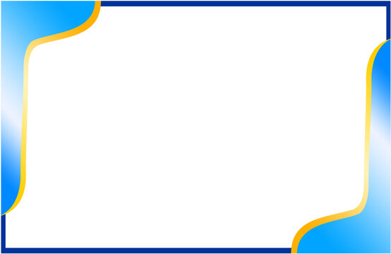Elegant Blue and Gold Border Frame Design Perfect for Certificates, Invitations, and More
