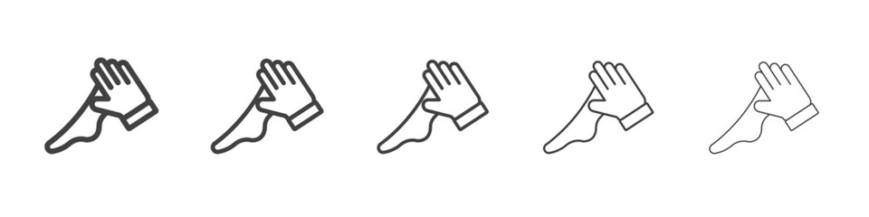 hand and foot icon outline ilustration vector symbol